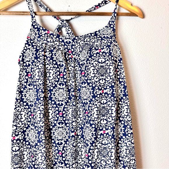 Lands’ End Patterned Blue White Tankini Swim sz 4 - Picture 3 of 10